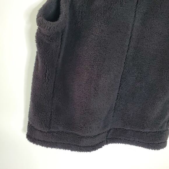 RLL Ralph Lauren Black sherpa Fleece Vest with Gold Zipper Size Large EUC - Picture 8 of 14